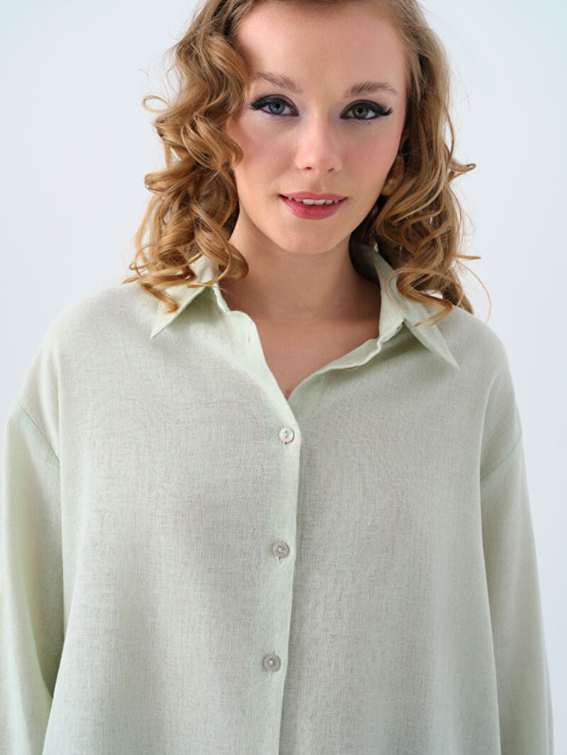 Loose Fit Kadın Gömlek U.kol