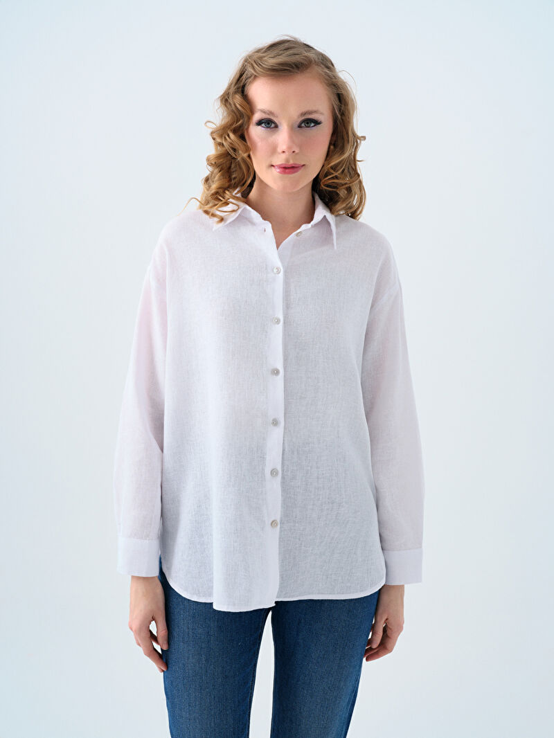 Loose Fit Kadın Gömlek U.kol