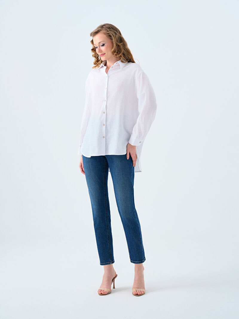 Loose Fit Kadın Gömlek U.kol