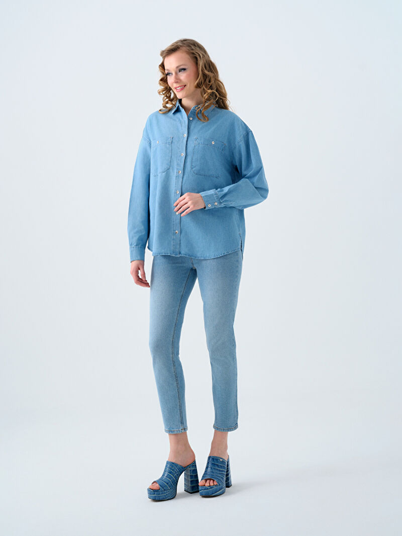 Regular Fit Kadın Gömlek U.kol