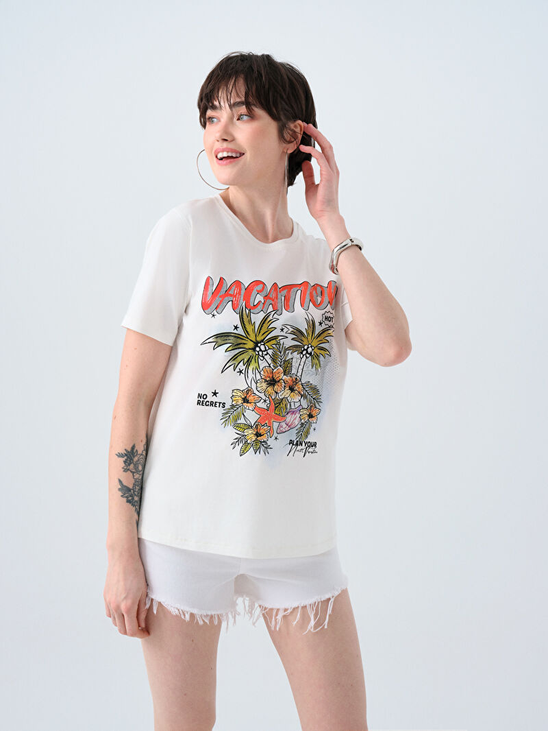 Long Crop Kadın Tshirt K.kol