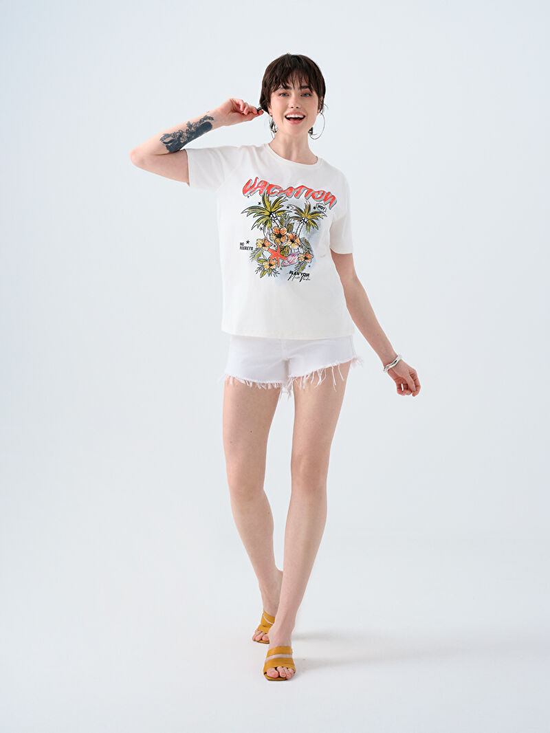 Long Crop Kadın Tshirt K.kol