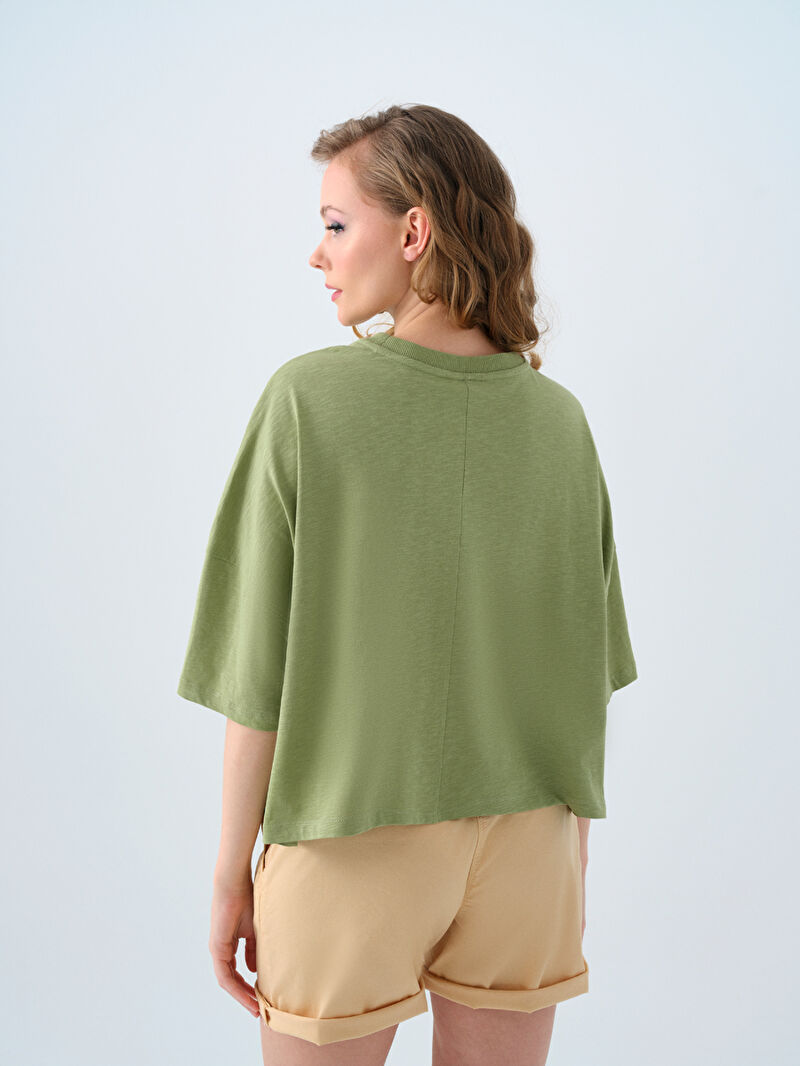 Long Crop Kadın Tshirt K.kol