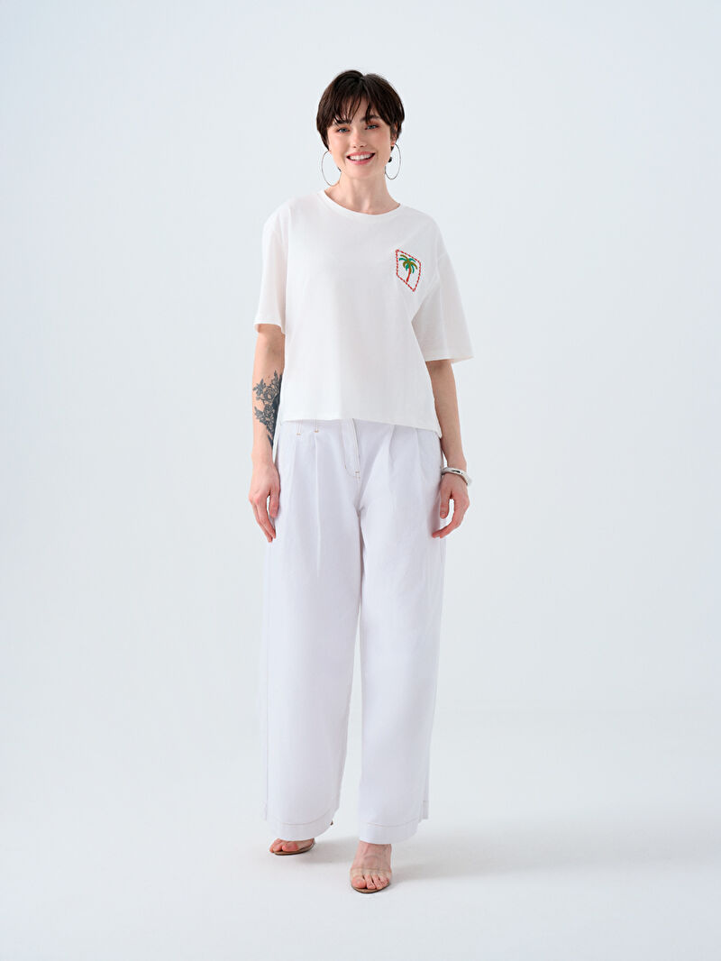 Long Crop Kadın Tshirt K.kol