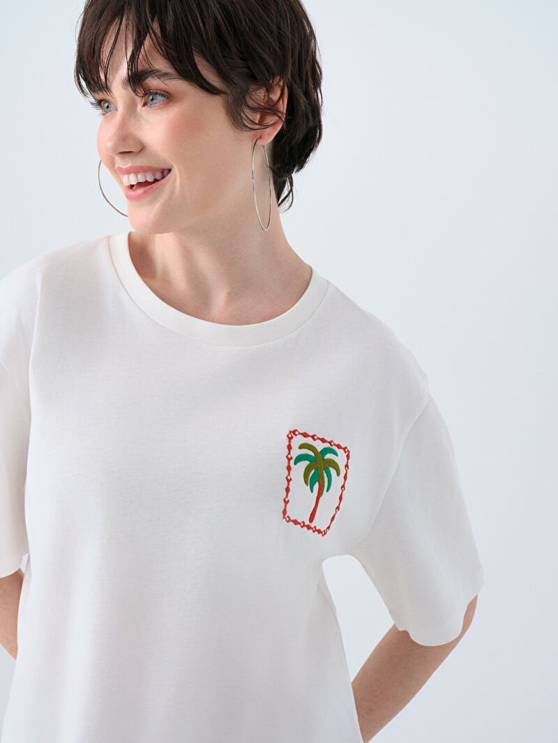 Long Crop Kadın Tshirt K.kol