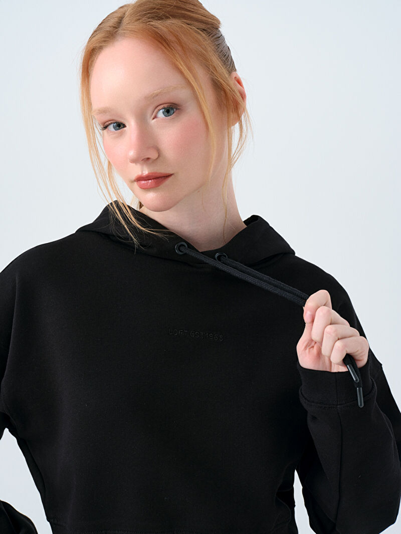 Loose Crop Kadın Sweatshirt