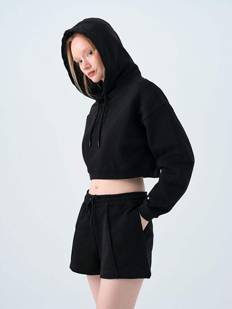 Loose Crop Kadın Sweatshirt