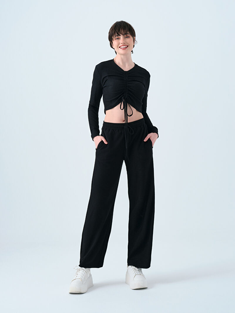 Crop Kadın Bluz U.kol