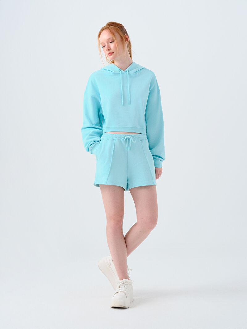 Loose Crop Kadın Sweatshirt