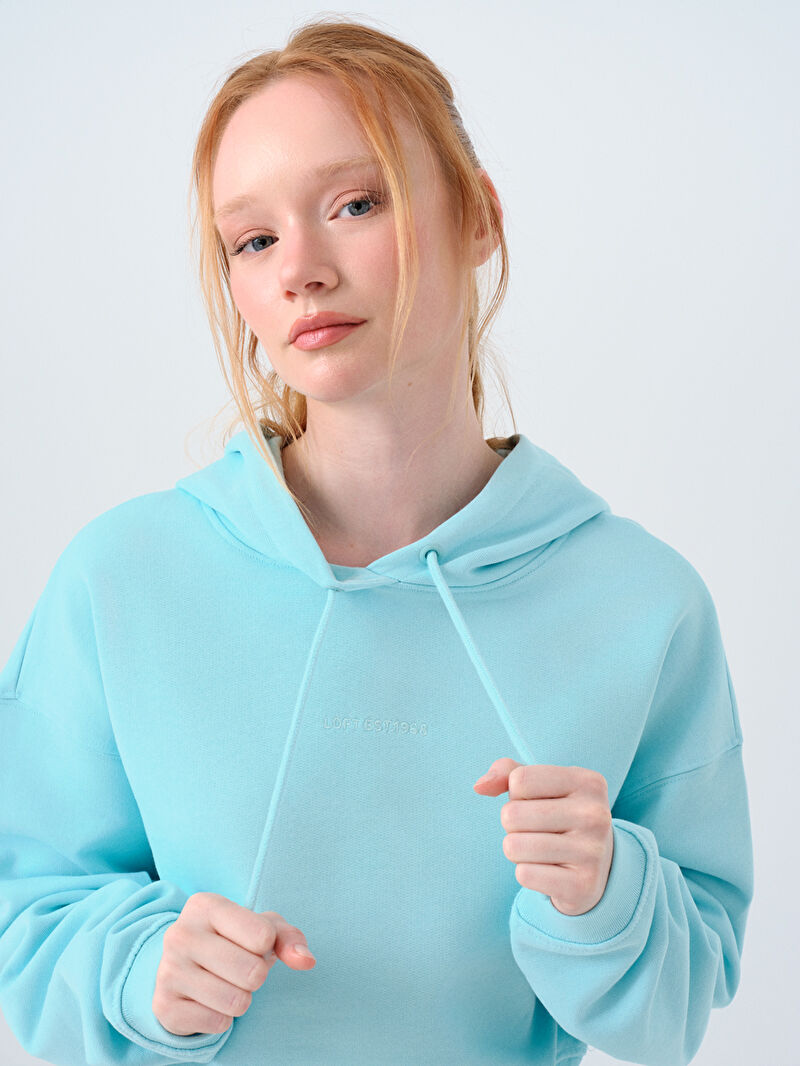 Loose Crop Kadın Sweatshirt
