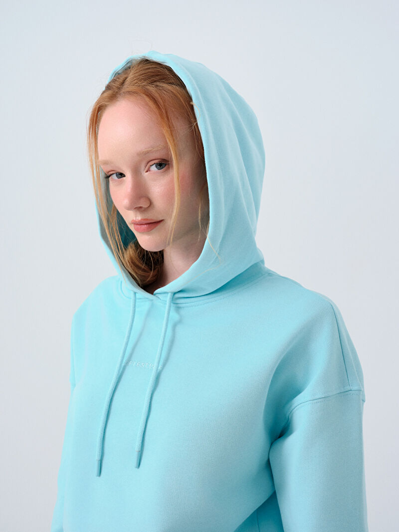 Loose Crop Kadın Sweatshirt