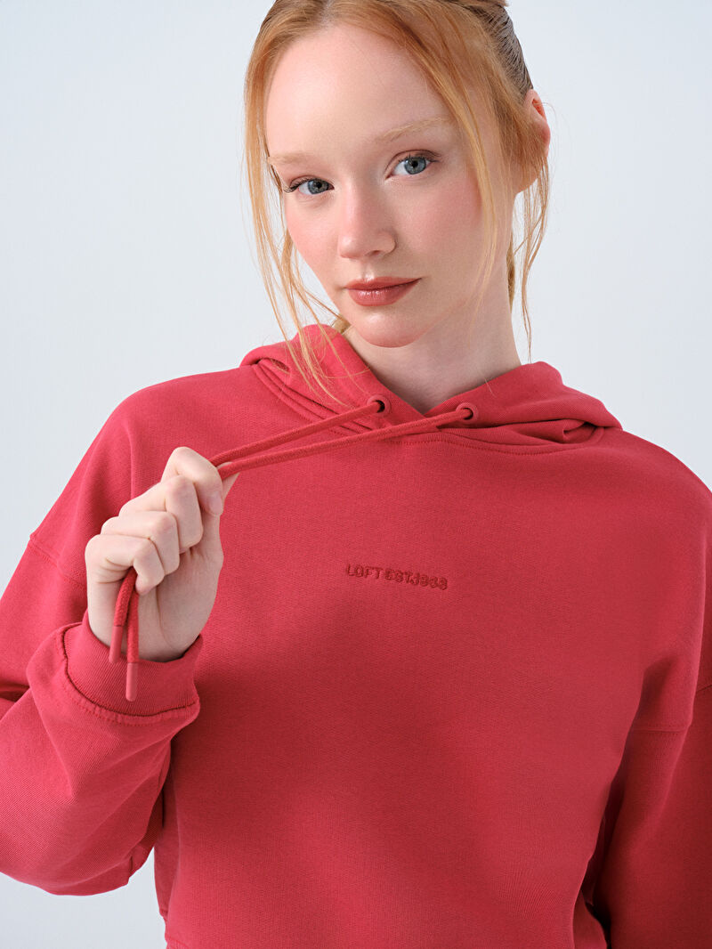 Loose Crop Kadın Sweatshirt
