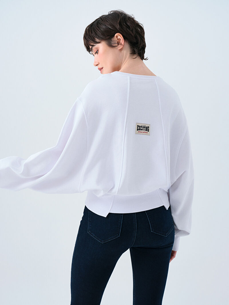 Regular Long Crop Kadın Sweatshirt