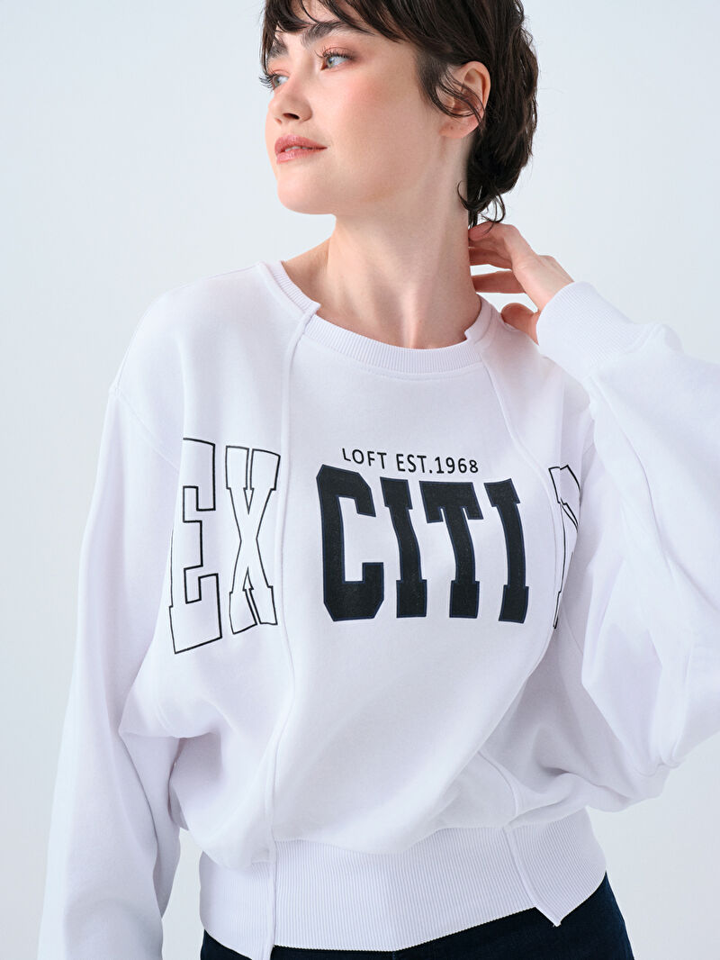 Regular Long Crop Kadın Sweatshirt