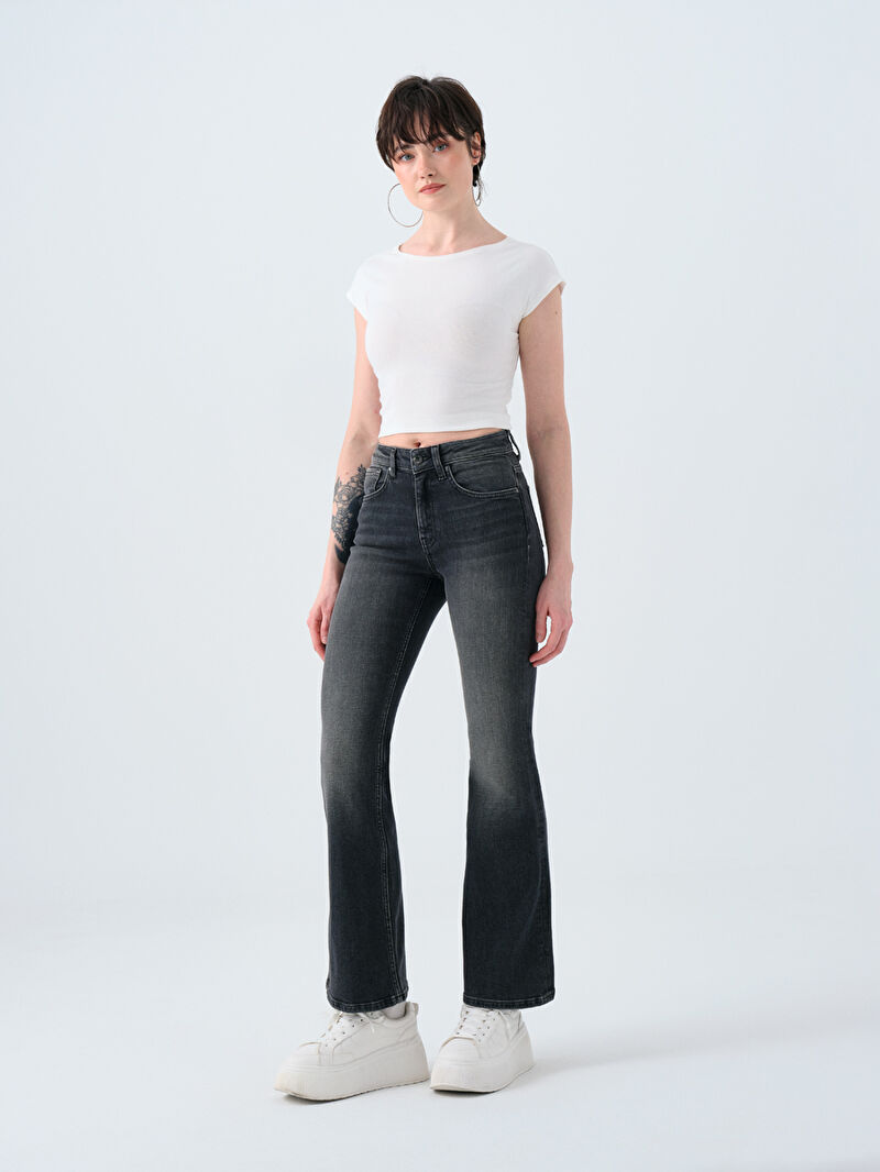 Flare Slim Fit Kadın Pantolon