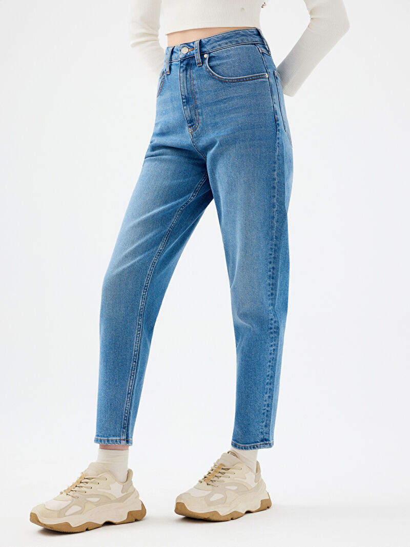 Mom Slim Fit Kadın Pantolon