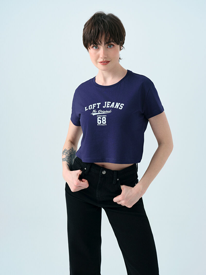 Long Crop Kadın Tshirt K.kol