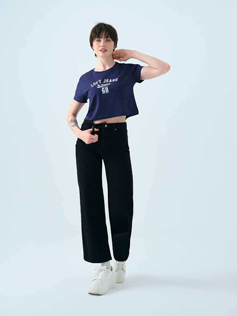 Long Crop Kadın Tshirt K.kol