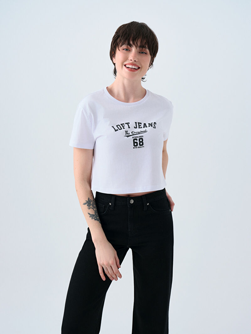 Long Crop Kadın Tshirt K.kol