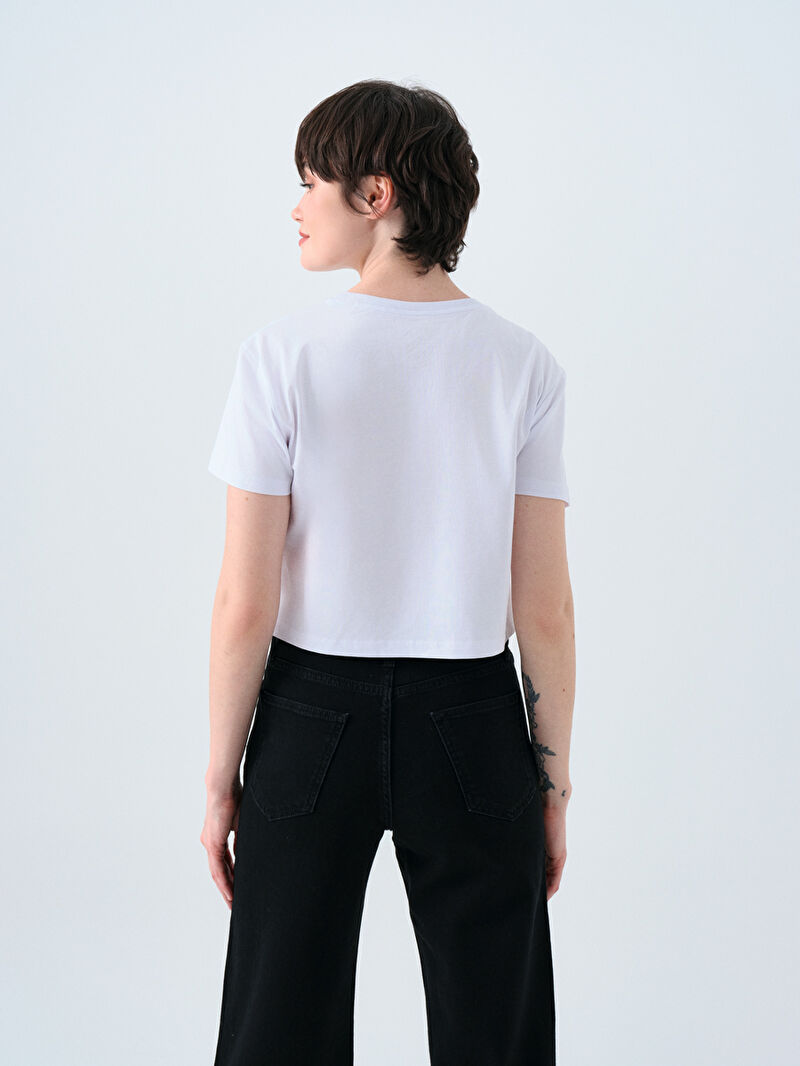 Long Crop Kadın Tshirt K.kol