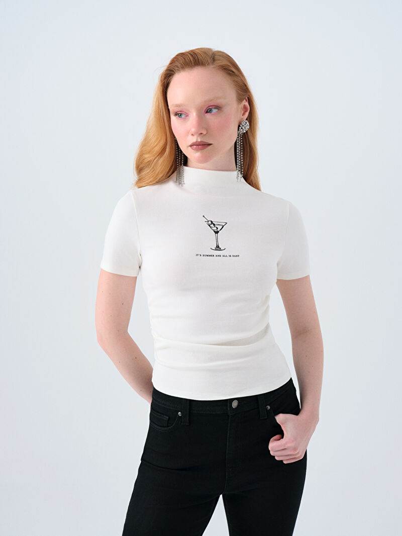 Slim Fit Kadın Tshirt K.kol