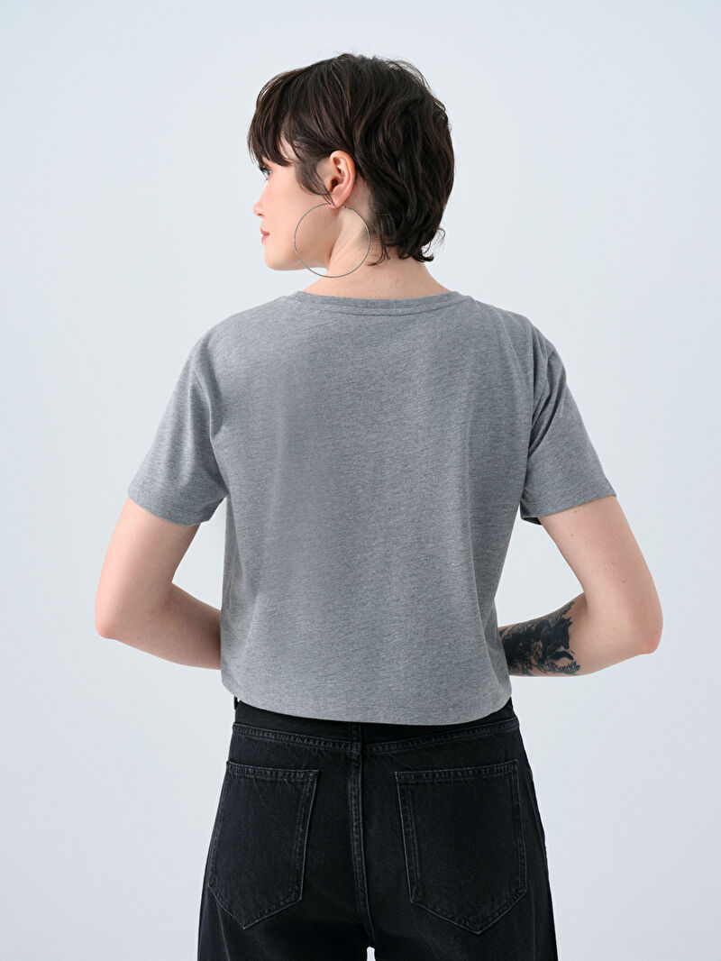 Long Crop Kadın Tshirt K.kol