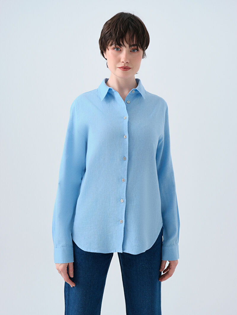 Loose Fit Kadın Gömlek U.kol