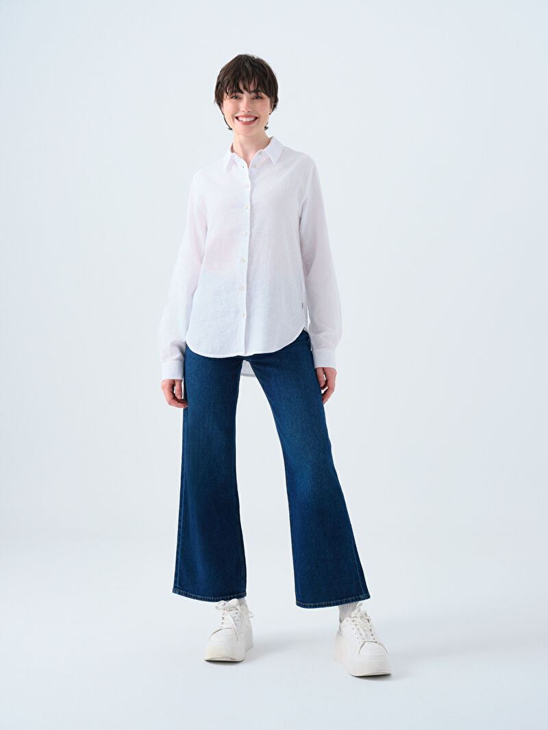 Loose Fit Kadın Gömlek U.kol