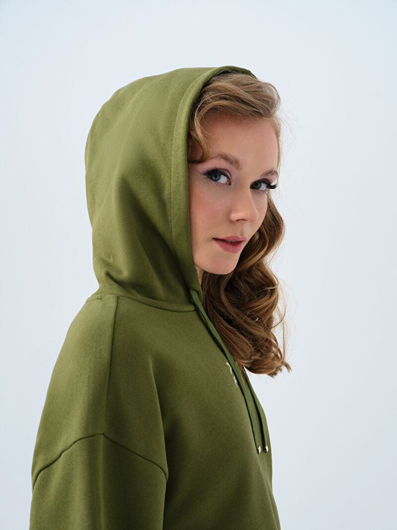 Loose Crop Kadın Sweatshirt