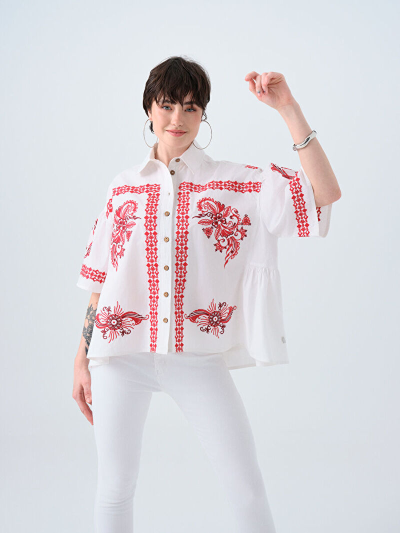 Regular Fit Kadın Gömlek K.kol