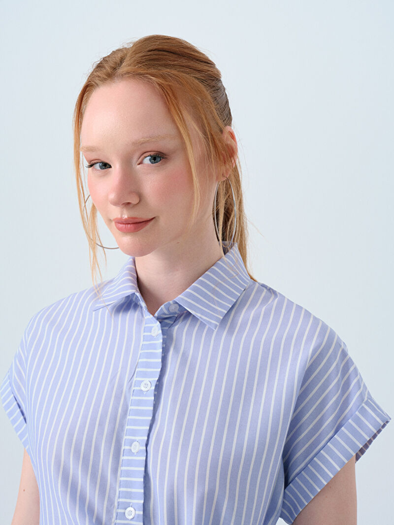 Long Crop Kadın Gömlek K.kol