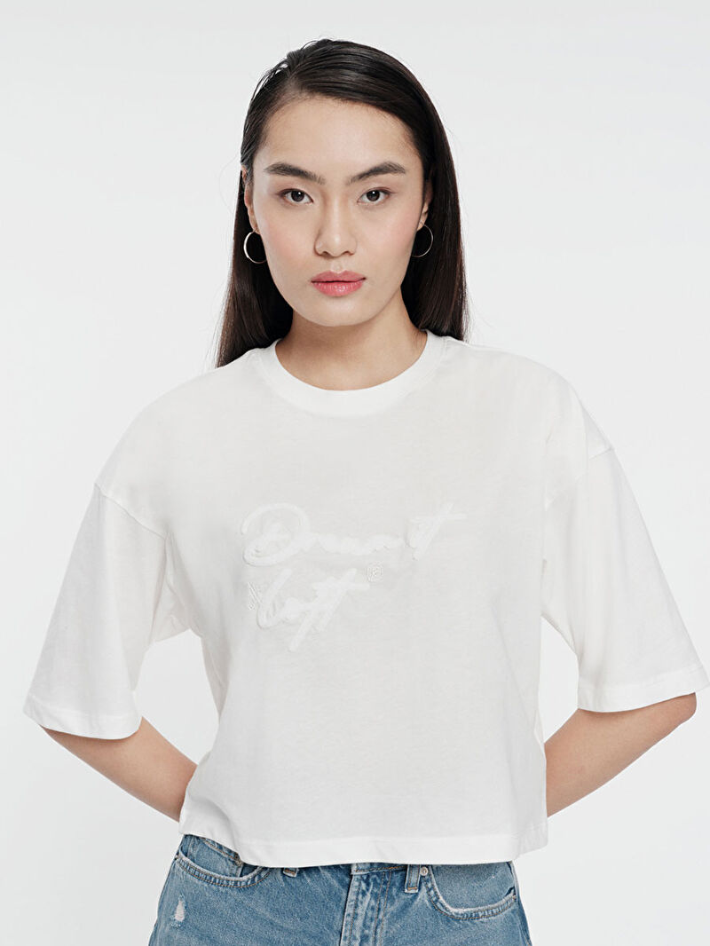 Long Crop Kadın Tshirt K.kol