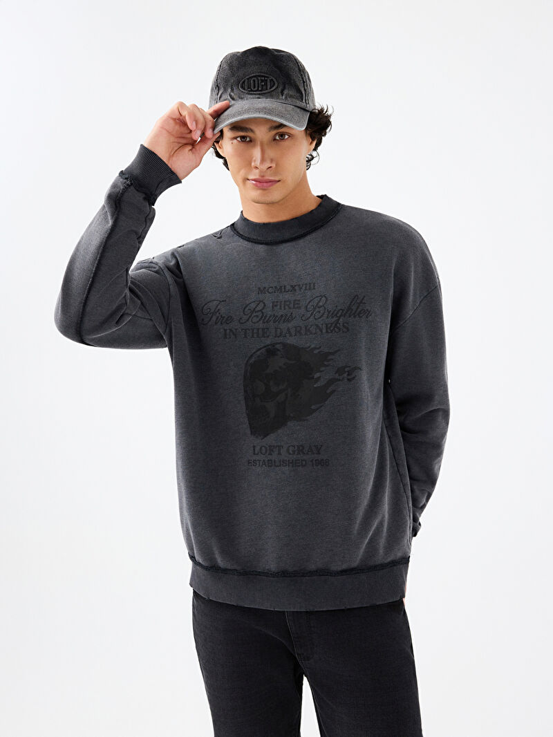 Oversize Fit Erkek Sweatshirt