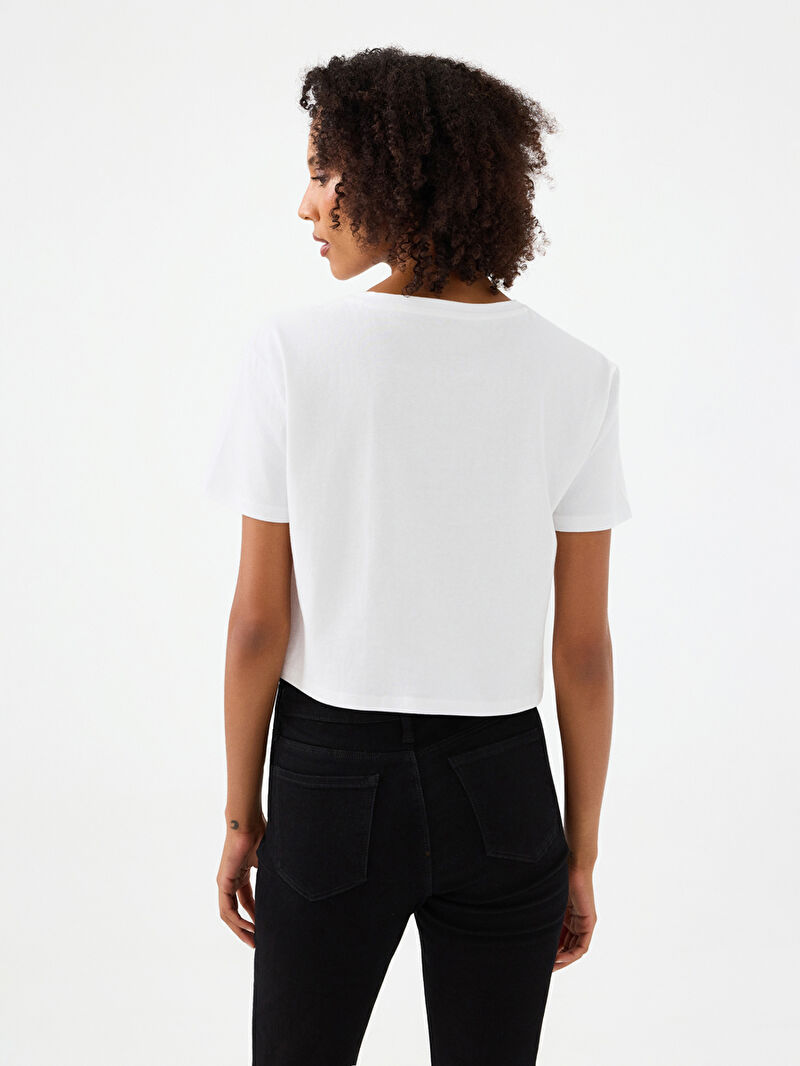 Long Crop Kadın Tshirt K.kol