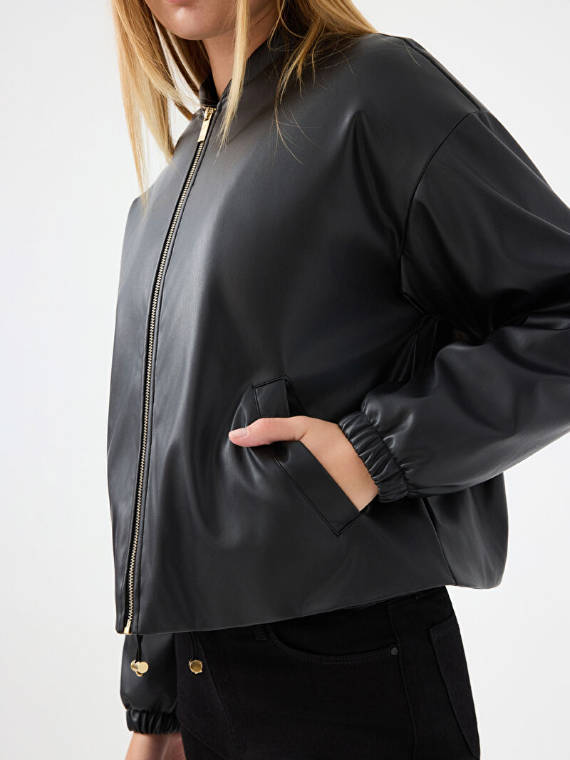 Oversize Fit Kadın Mont Pu