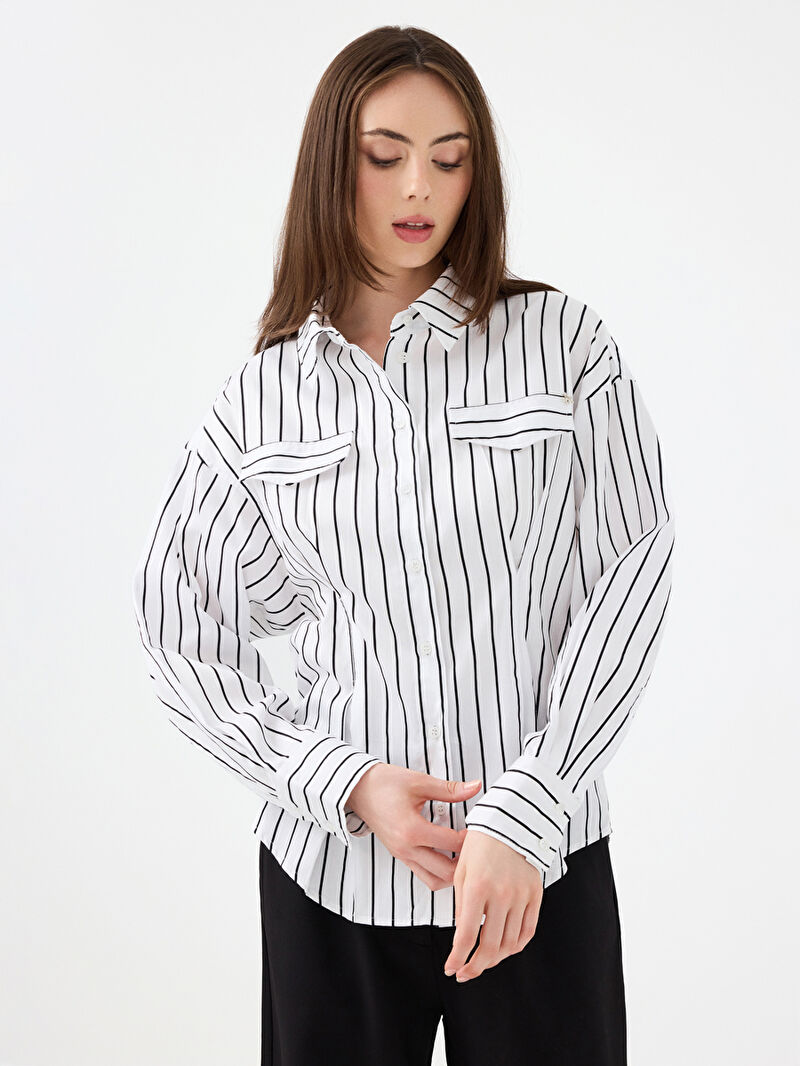 Oversize Kadın Gömlek U.kol