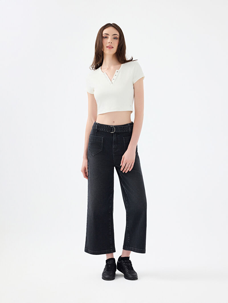 Crop Kadın Tshirt K.kol