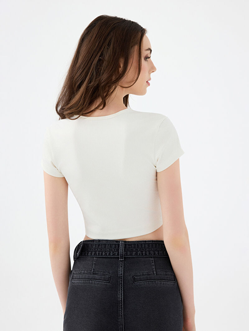 Crop Kadın Tshirt K.kol