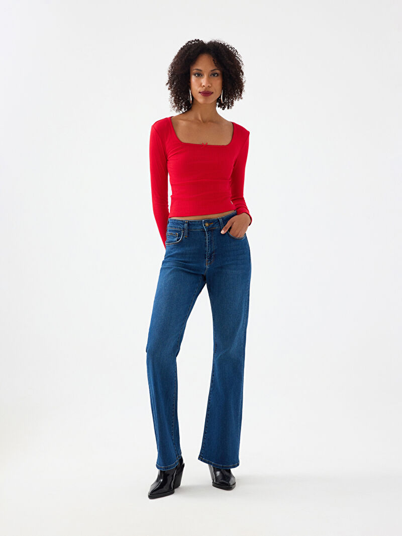 Slim Fit Kadın Bluz U.kol