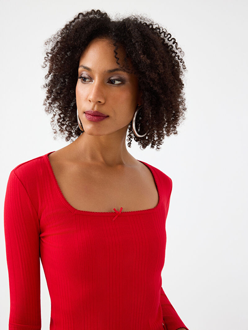 Slim Fit Kadın Bluz U.kol