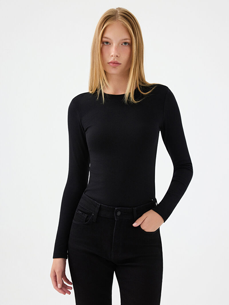 Slim Fit Kadın Bluz U.kol