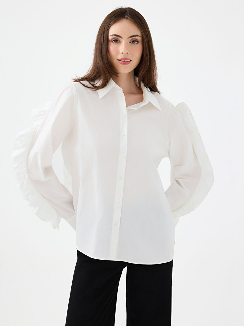 Loose Fit Kadın Gömlek U.kol