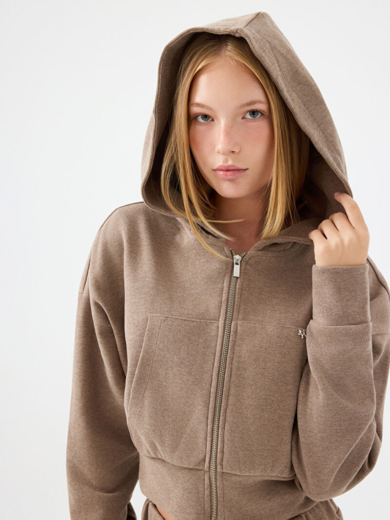 Regular Long Crop Kadın Sweatshirt