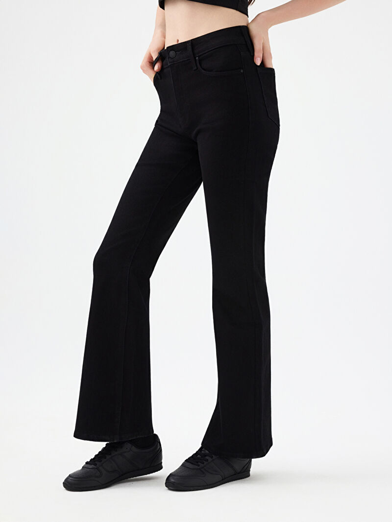 Flare Slim Fit Kadın Pantolon