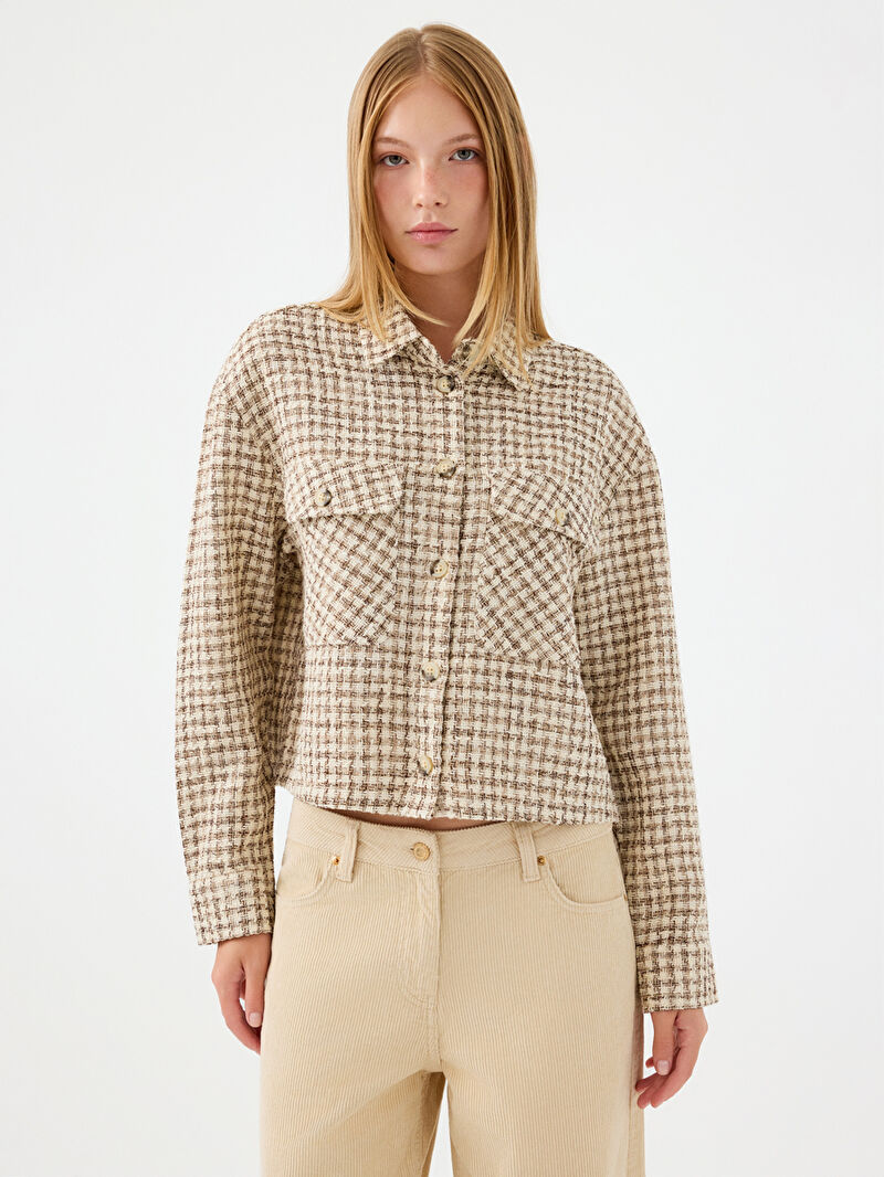 Long Crop Kadın Gömlek U.kol