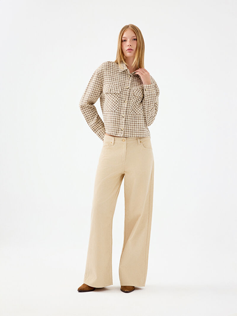 Long Crop Kadın Gömlek U.kol