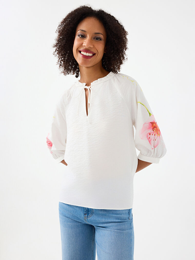 Long Crop Kadın Bluz U.kol