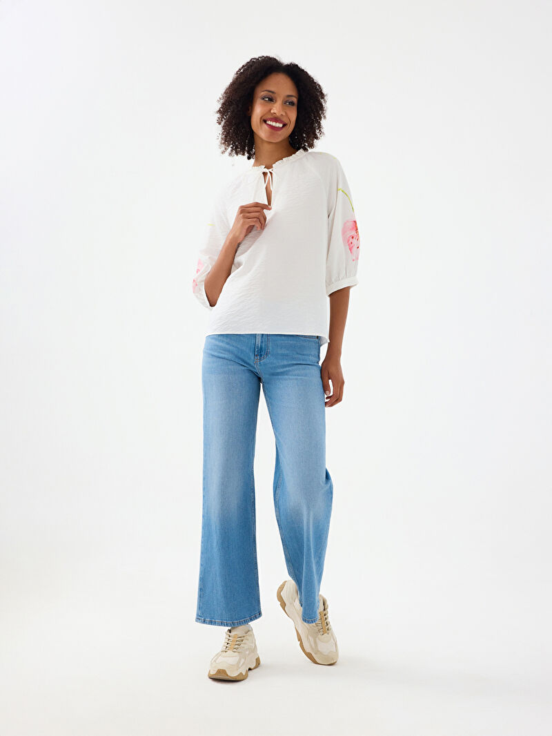 Long Crop Kadın Bluz U.kol