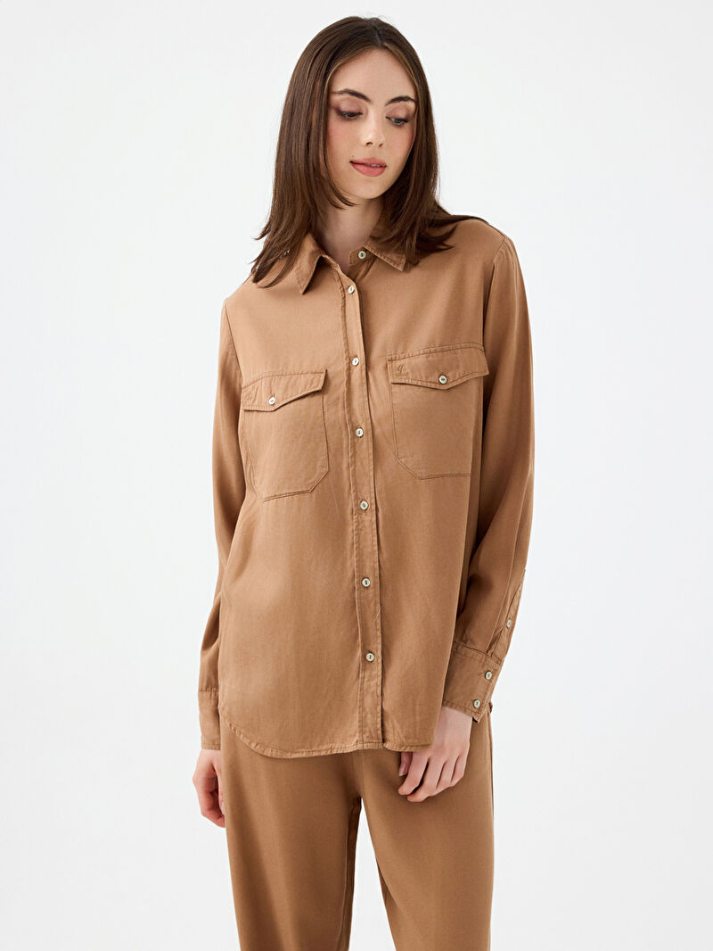 Loose Fit Kadın Gömlek U.kol