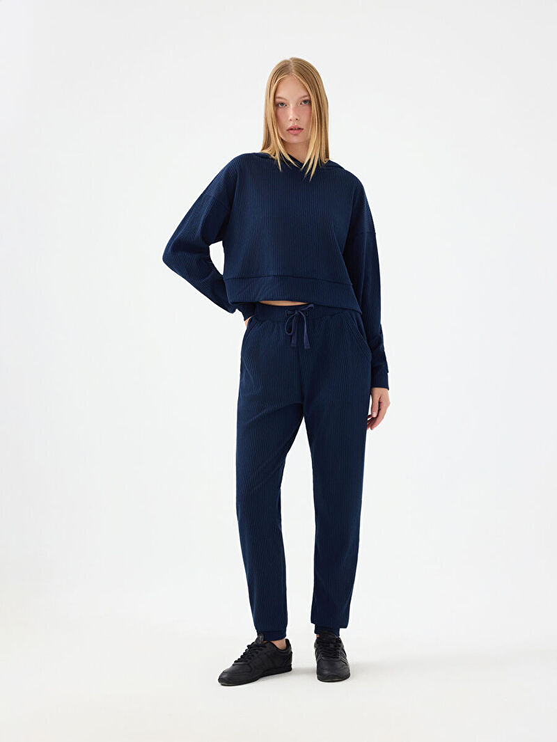 Kadın Lacivert Jogger Fit Eşofman Altı